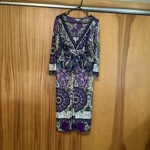 Dress barn purple paisley dress